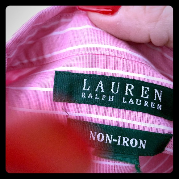 Ralph Lauren pink striped button down 18w - Picture 2 of 2